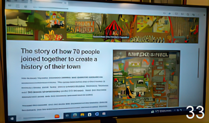 The launch of the Horbury Tapestry website in July 2024- website on a computer monitor screen