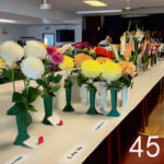 Flowers on show on a table top